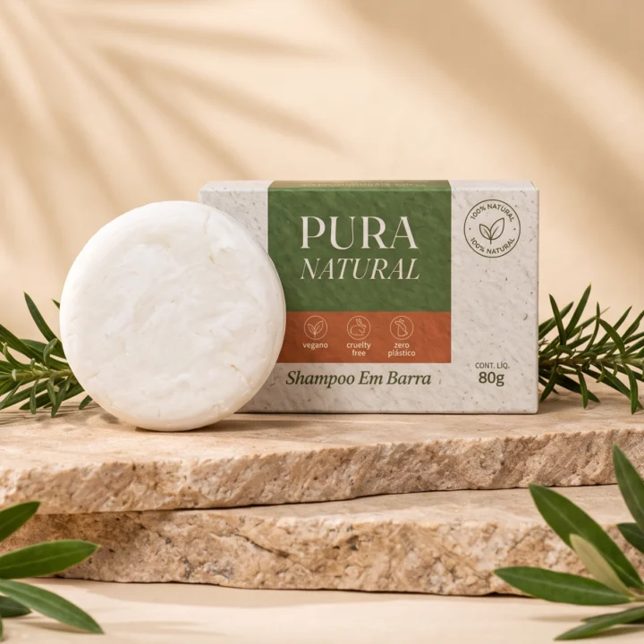 PURA ESSÊNCIA (Shampoo Natural em Barra Revitalizante)